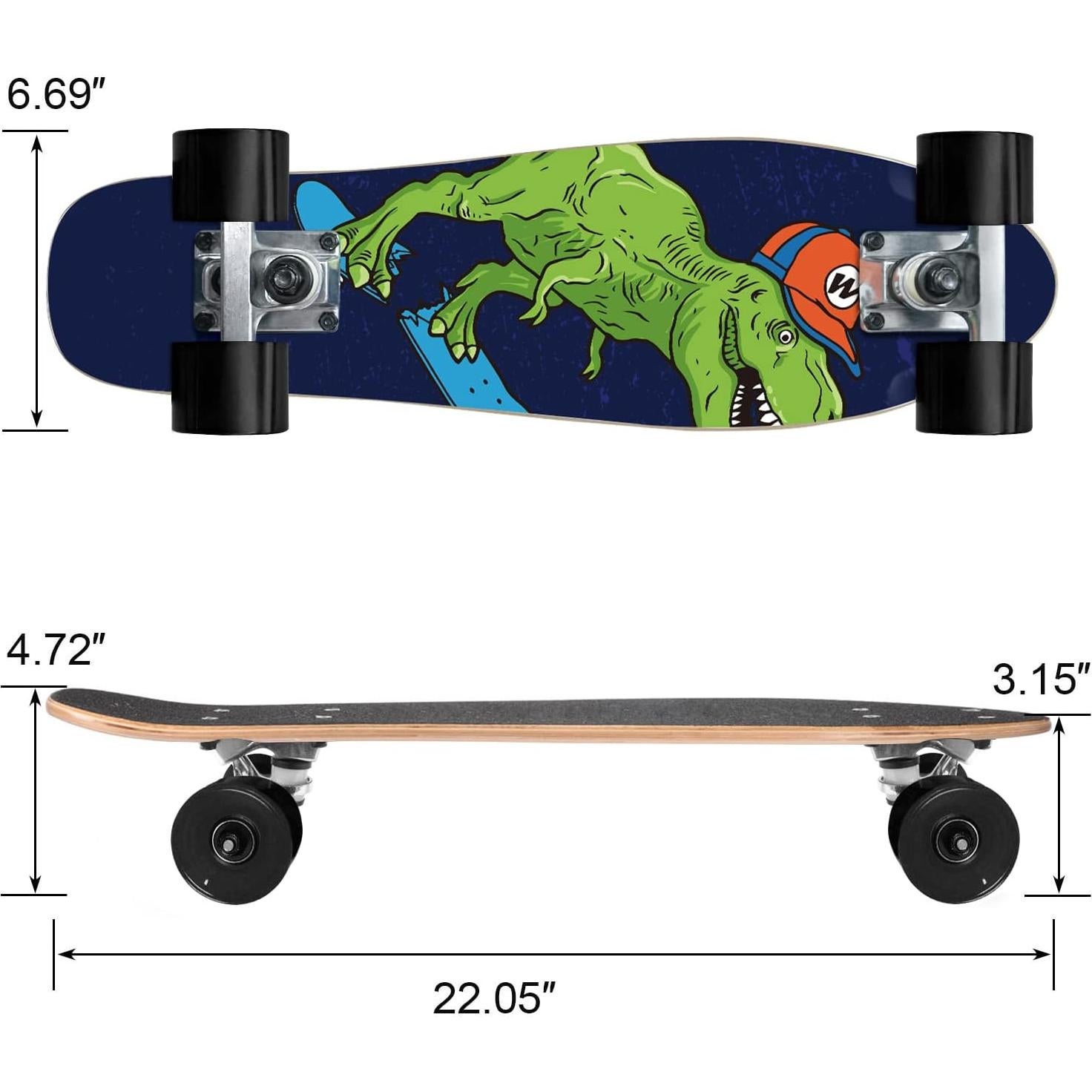 Patineta Completa KO-ON 22" Dinosaurio para Niños