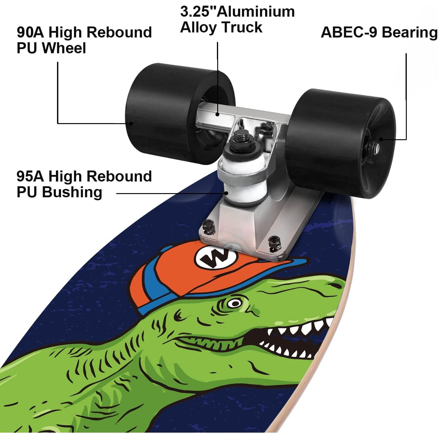 Patineta Completa KO-ON 22" Dinosaurio para Niños