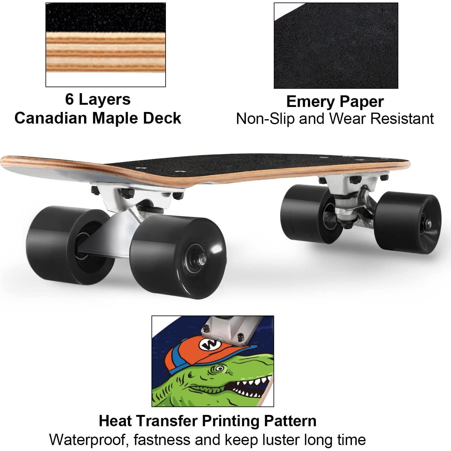 Patineta Completa KO-ON 22" Dinosaurio para Niños