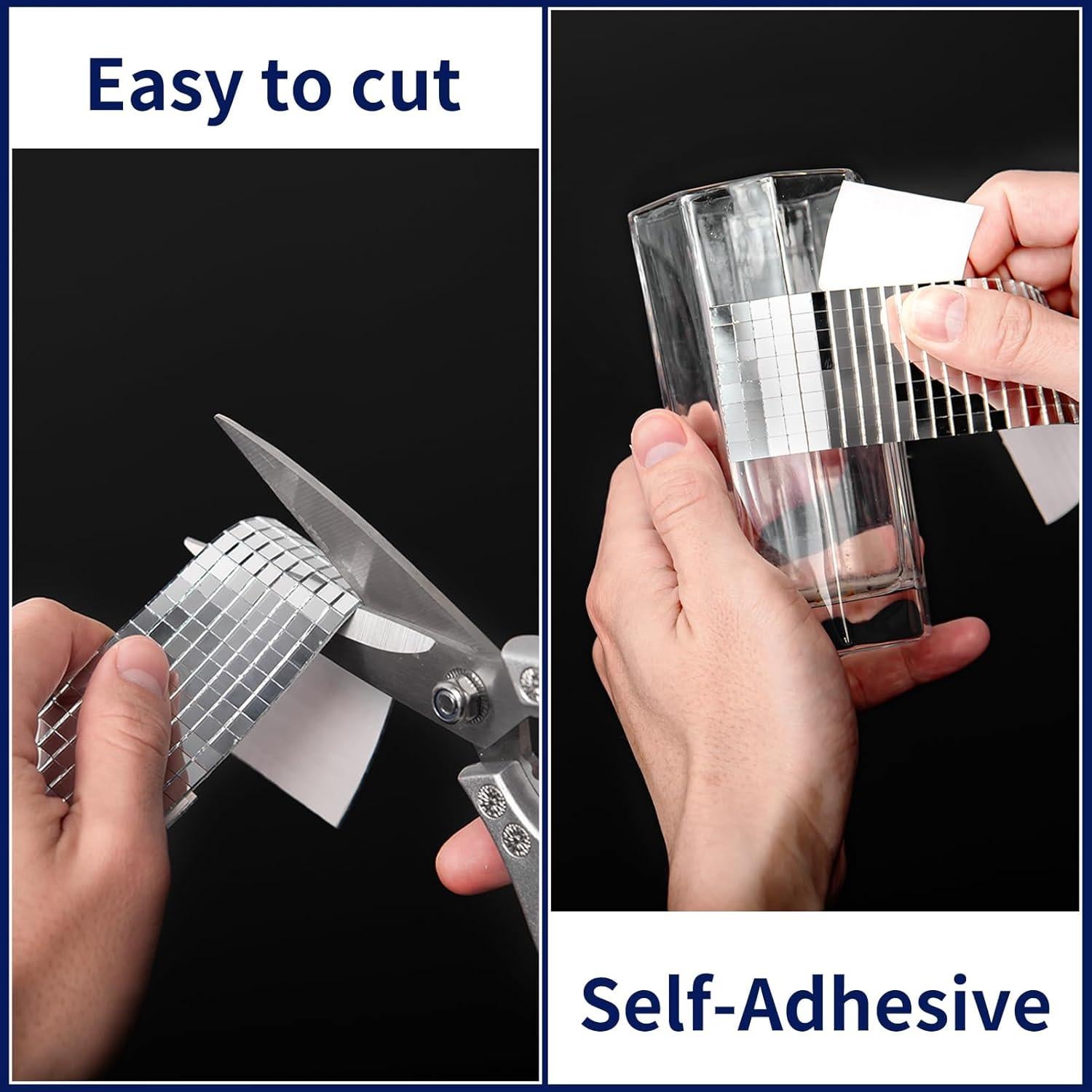 Azulejos de Espejo Autoadhesivos Art3dwallpanels 2364 Piezas Plata