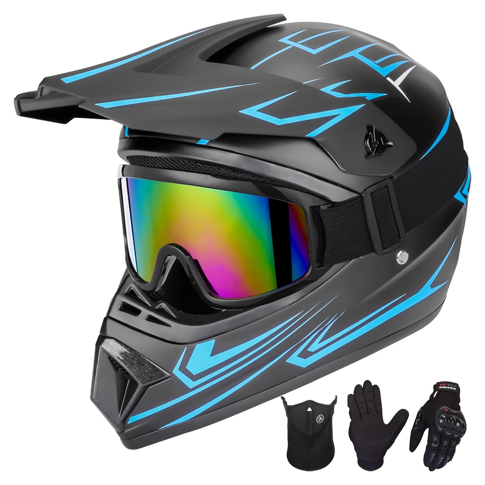 Casco Motocross Juvenil Yesmotor 225 Azul S