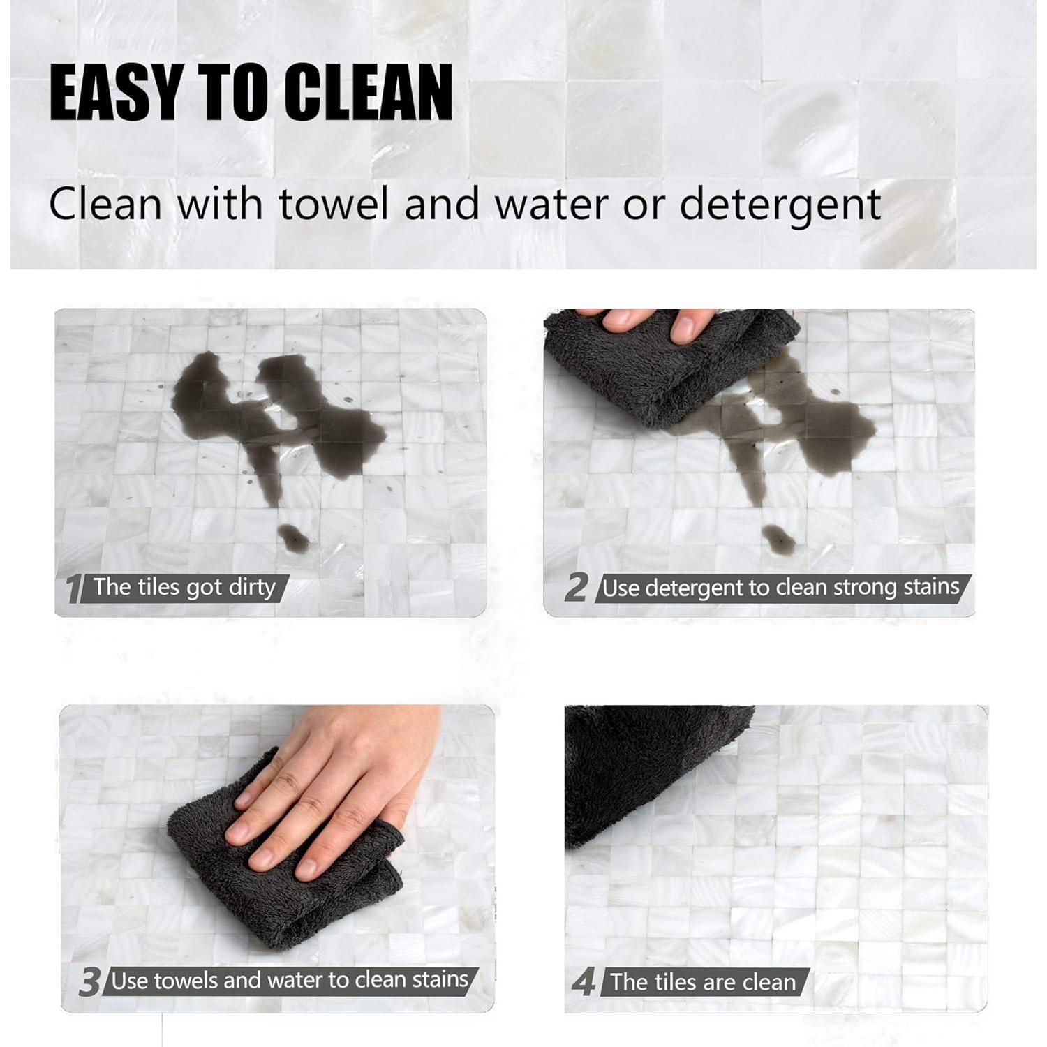 Azulejos de Concha KASARO 30.48x30.48cm Blanco Retro