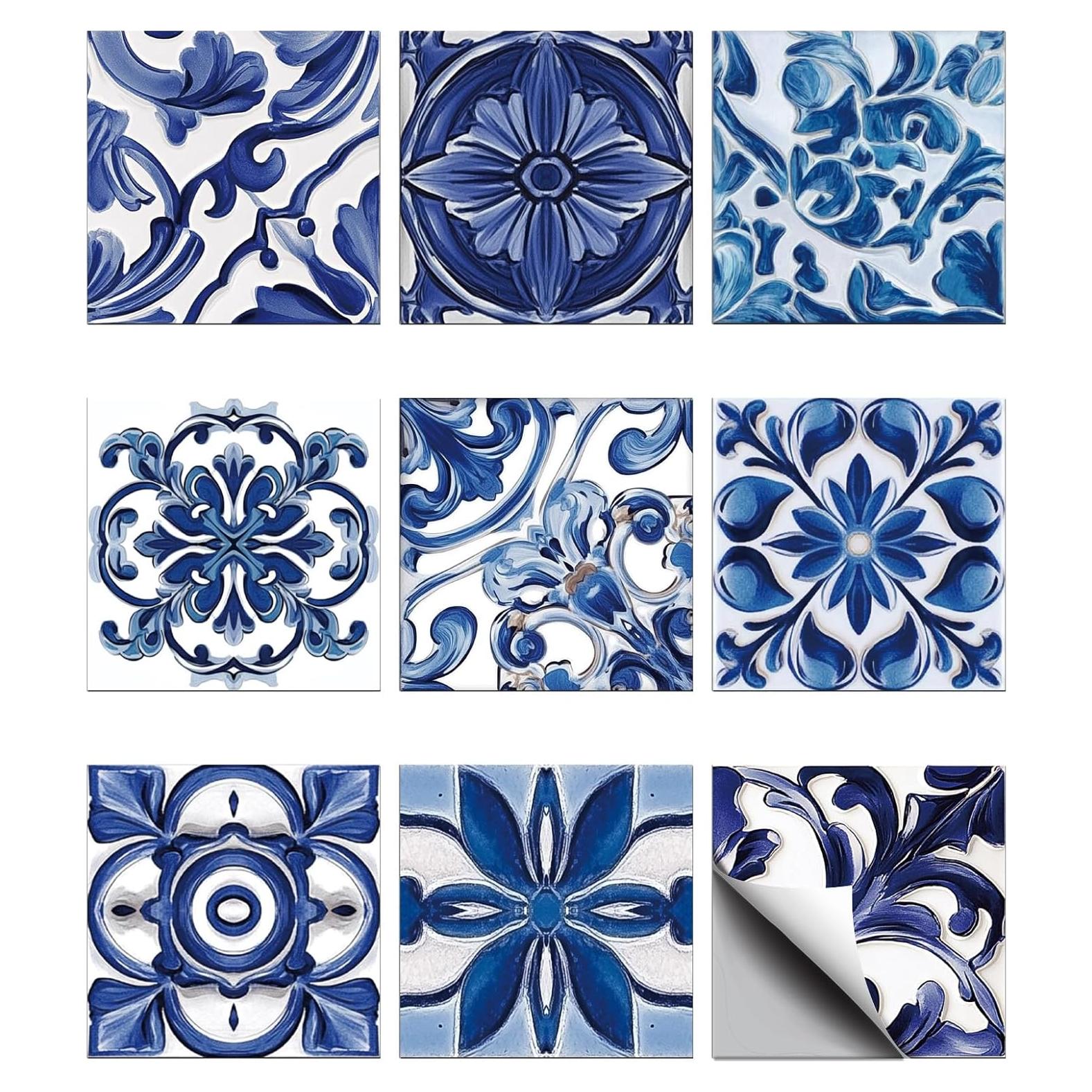 Calcomanías de Azulejos CHGCRAFT 36PCS Estilo Mosaico 10x10cm