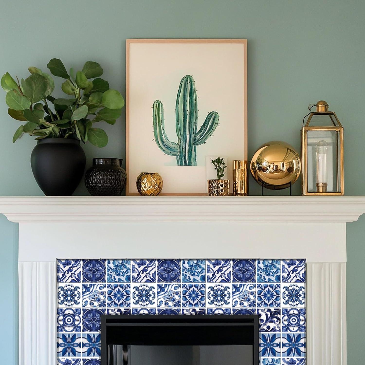 Calcomanías de Azulejos CHGCRAFT 36PCS Estilo Mosaico 10x10cm