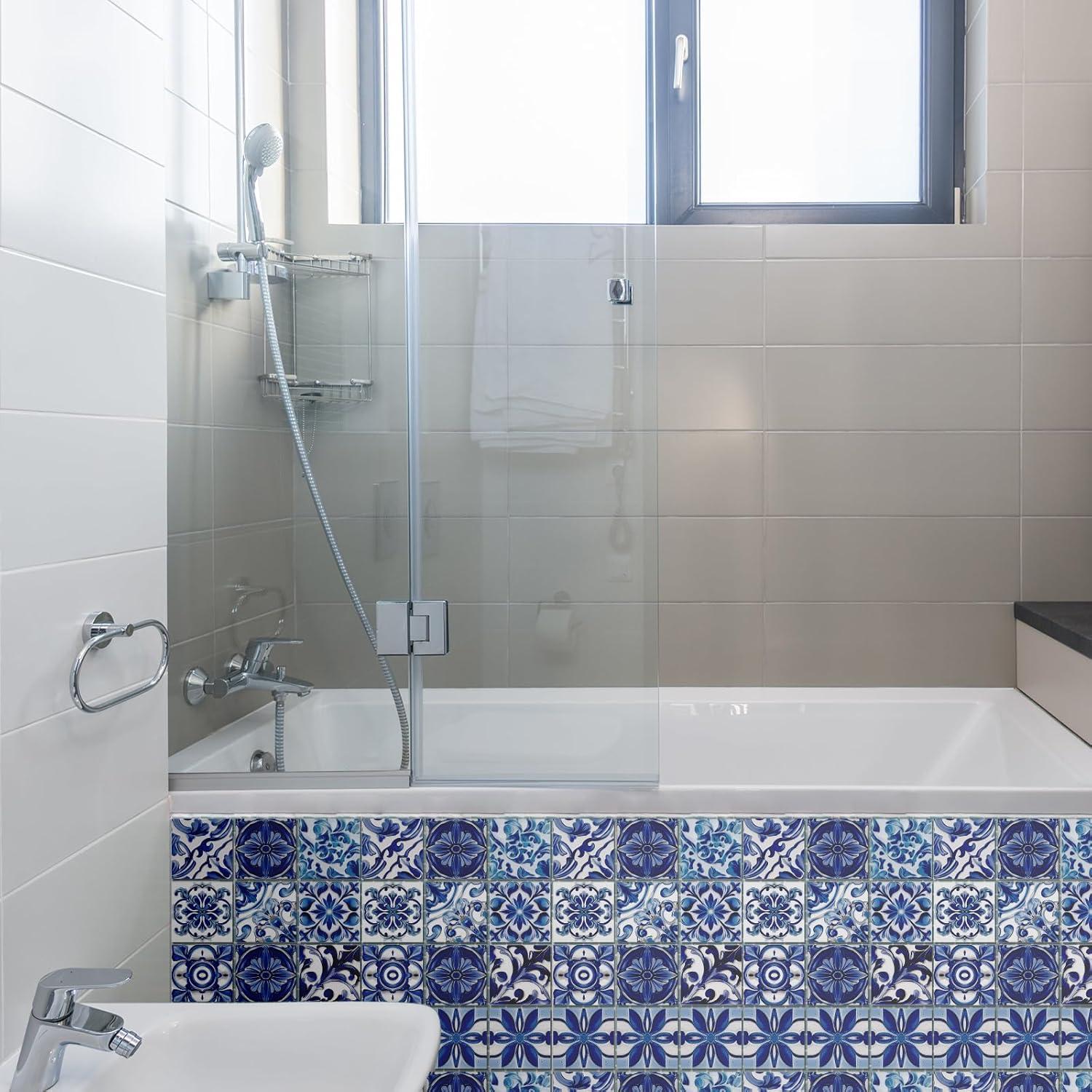 Calcomanías de Azulejos CHGCRAFT 36PCS Estilo Mosaico 10x10cm