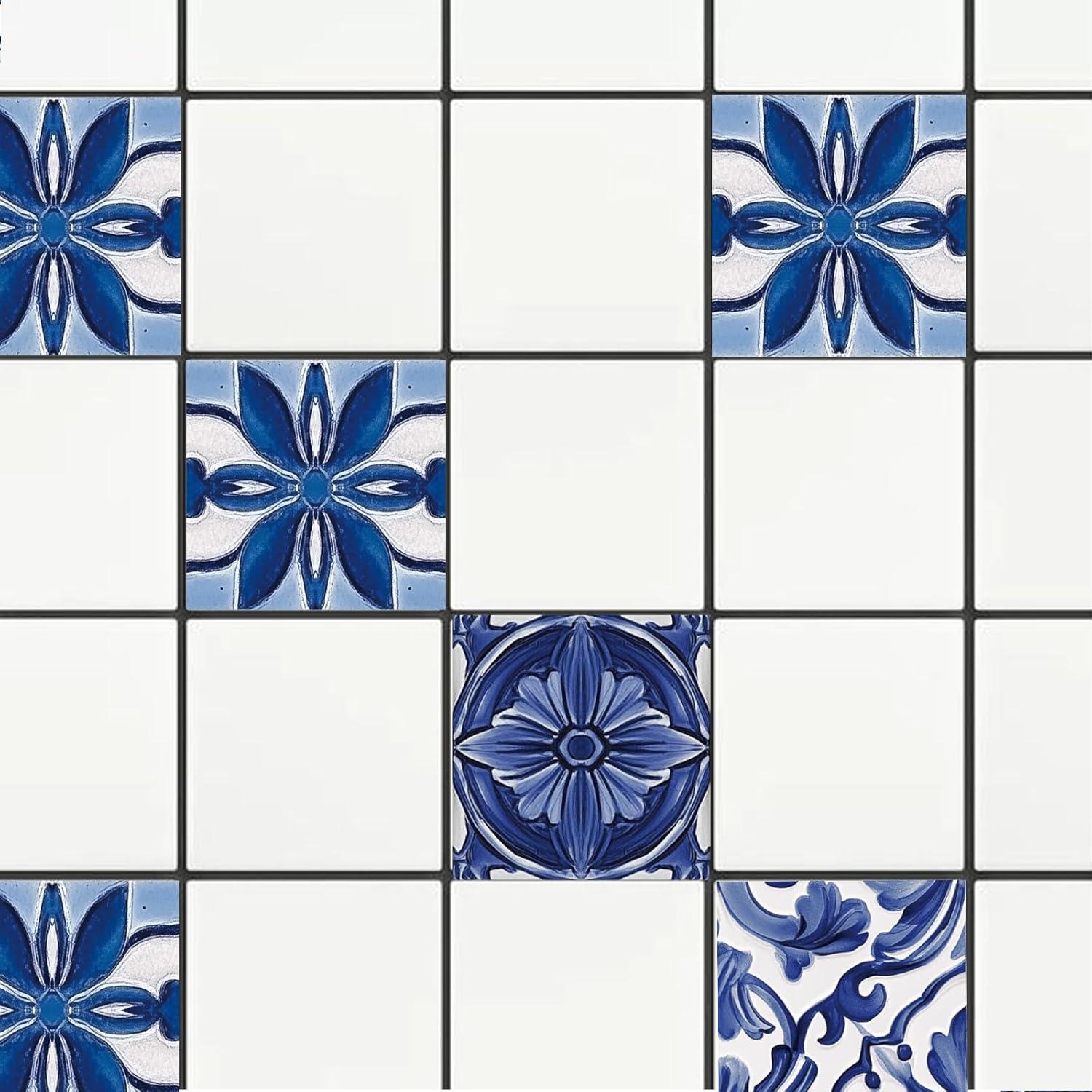 Calcomanías de Azulejos CHGCRAFT 36PCS Estilo Mosaico 10x10cm