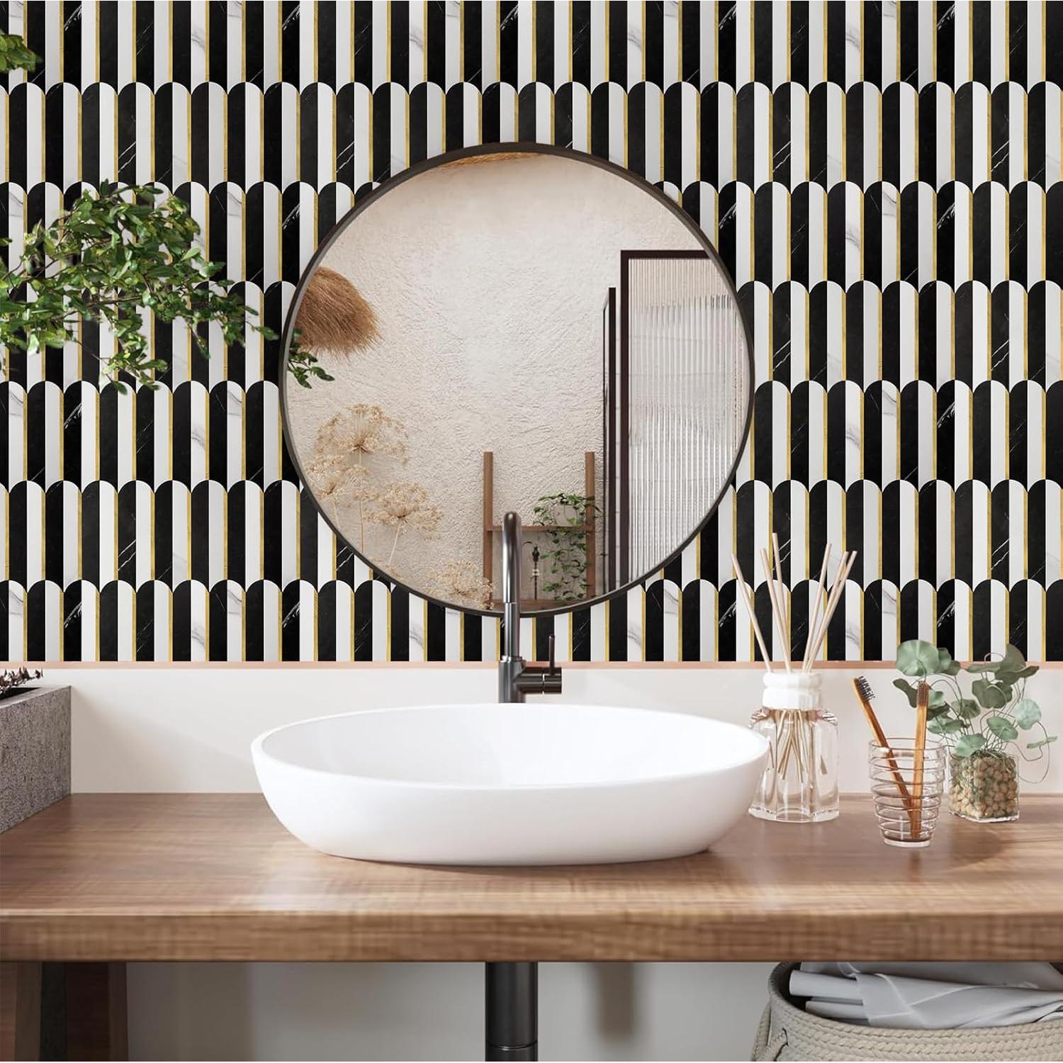 Azulejos Autoadhesivos Vamos Azulejo 10 Hojas PVC Metalico