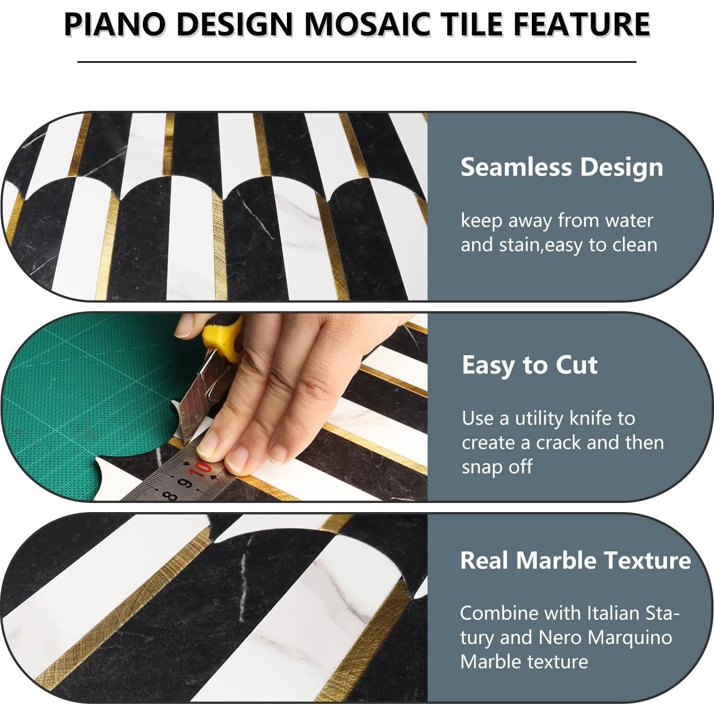 Azulejos Autoadhesivos Vamos Azulejo 10 Hojas PVC Metalico