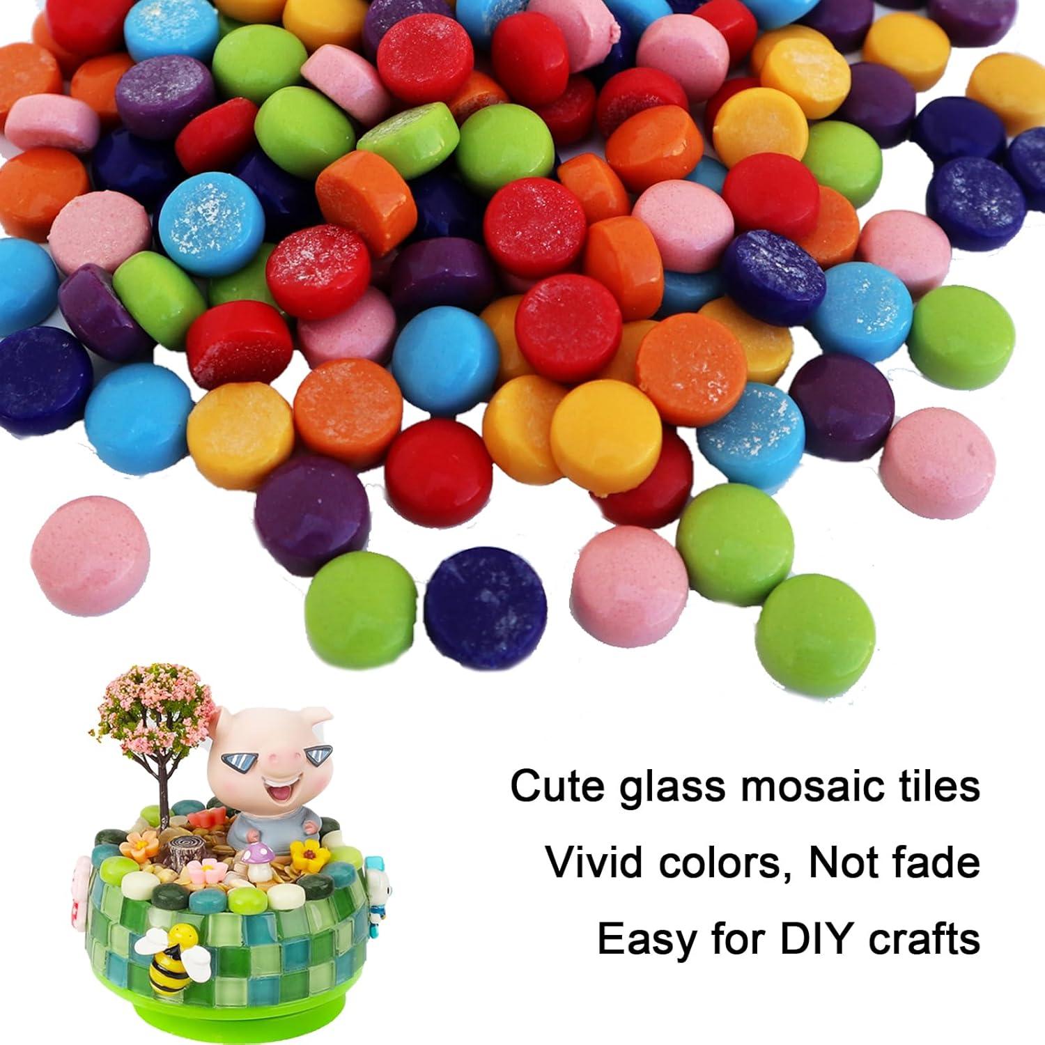 Azulejos Mosaico de Vidrio EDFLIFE 12mm Arcoíris 130 Piezas