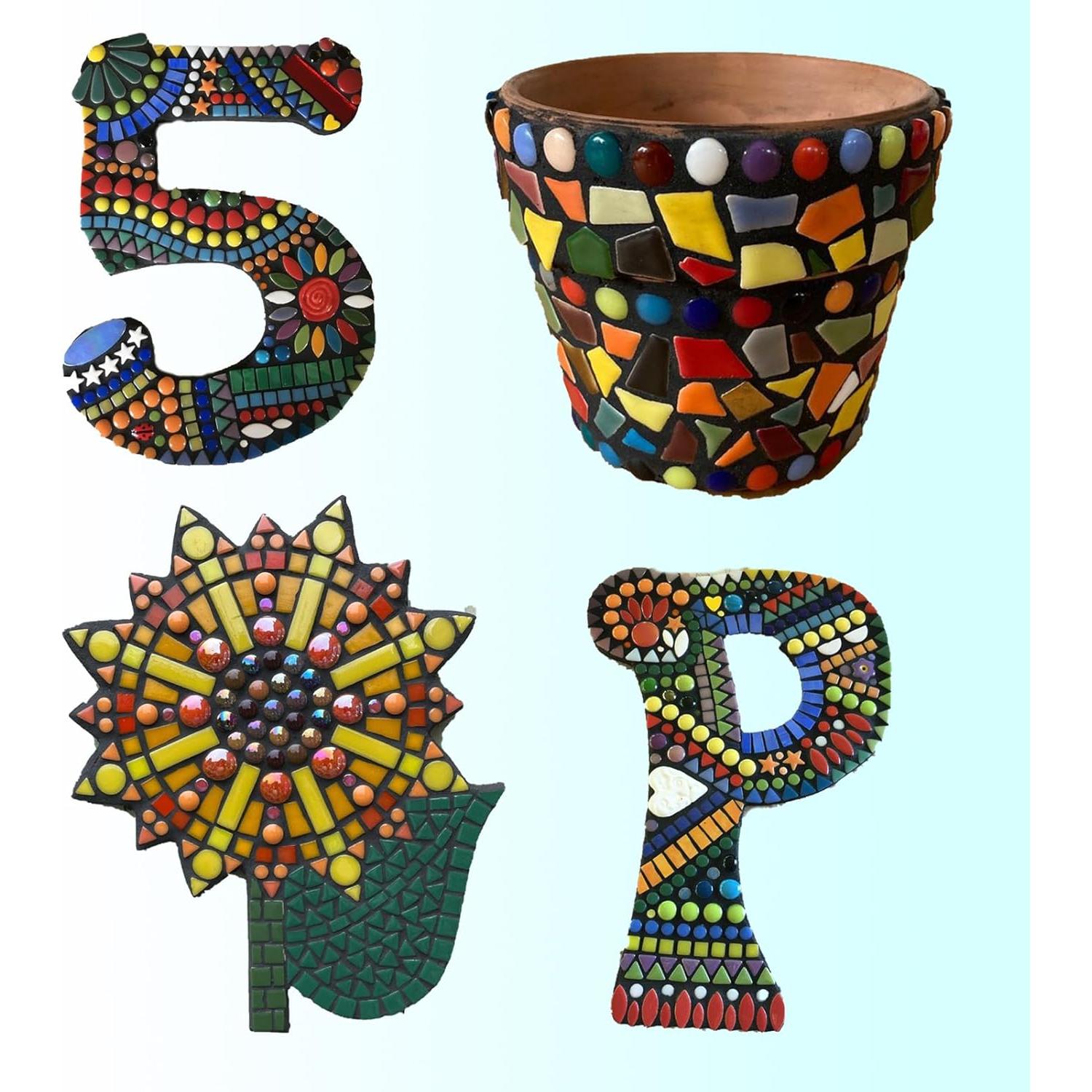 Azulejos Mosaico de Vidrio EDFLIFE 12mm Arcoíris 130 Piezas