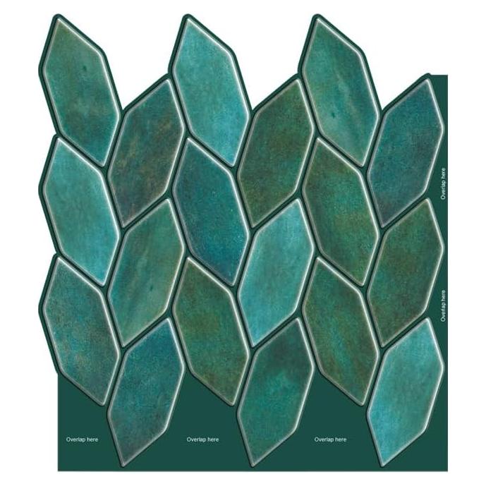 Azulejos Autoadhesivos MOSAICOWALL 3D Verde Esmeralda 10 Piezas