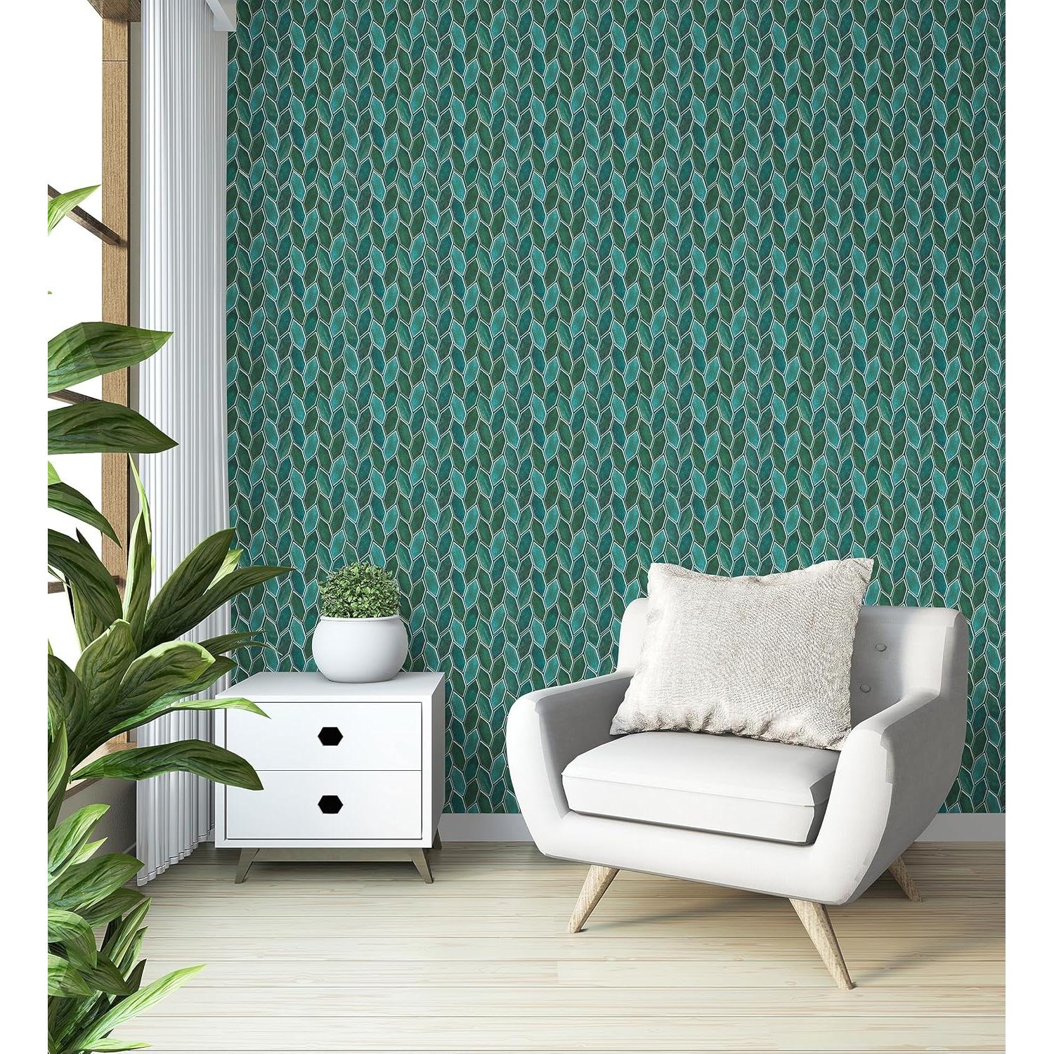 Azulejos Autoadhesivos MOSAICOWALL 3D Verde Esmeralda 10 Piezas