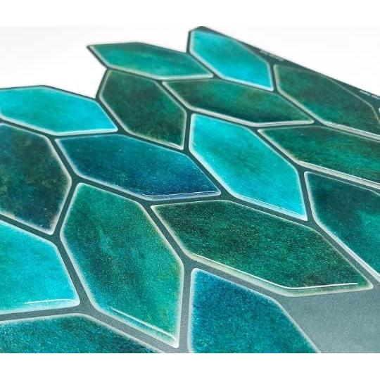 Azulejos Autoadhesivos MOSAICOWALL 3D Verde Esmeralda 10 Piezas