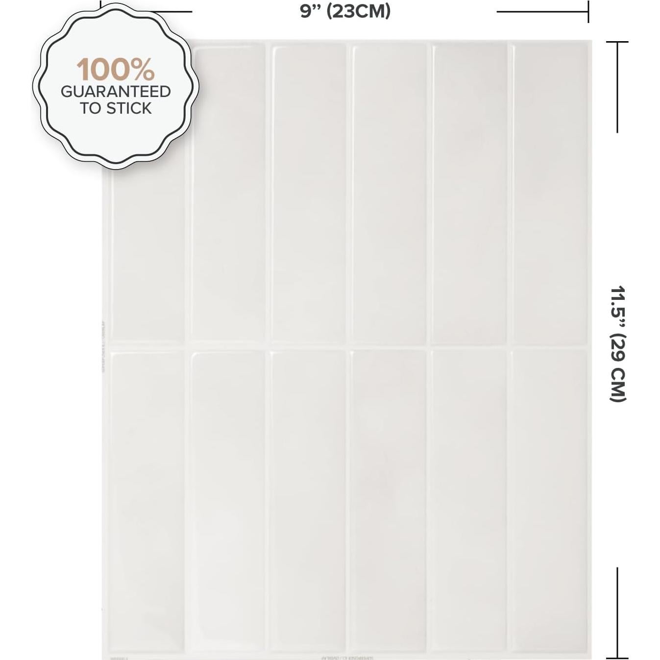 Azulejos Inteligentes Autoadhesivos 3D - 5 Hojas 29x22.9 cm