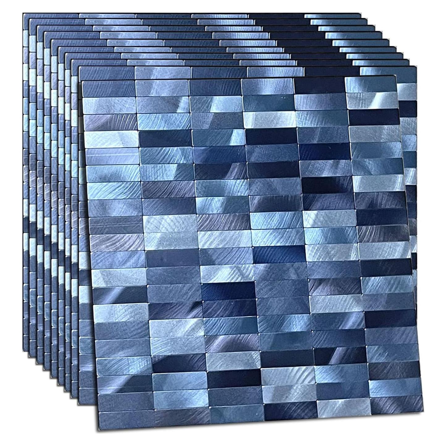 Azulejo Autoadhesivo XUANINY 28.8x30.2 cm Mezcla Azul 10 pcs