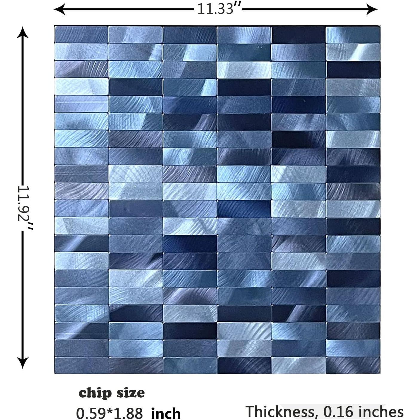 Azulejo Autoadhesivo XUANINY 28.8x30.2 cm Mezcla Azul 10 pcs