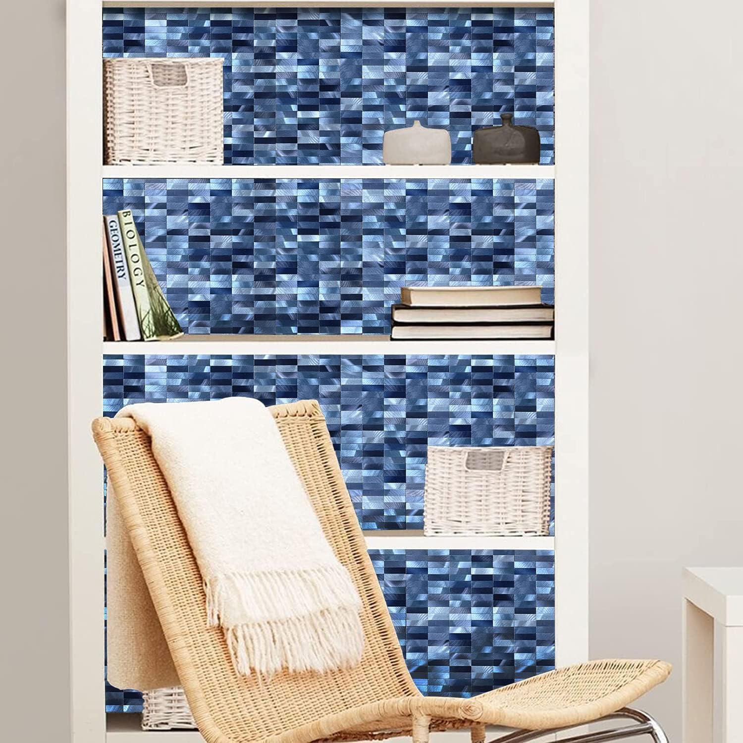 Azulejo Autoadhesivo XUANINY 28.8x30.2 cm Mezcla Azul 10 pcs