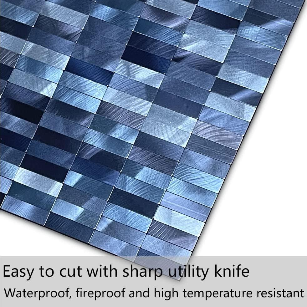 Azulejo Autoadhesivo XUANINY 28.8x30.2 cm Mezcla Azul 10 pcs