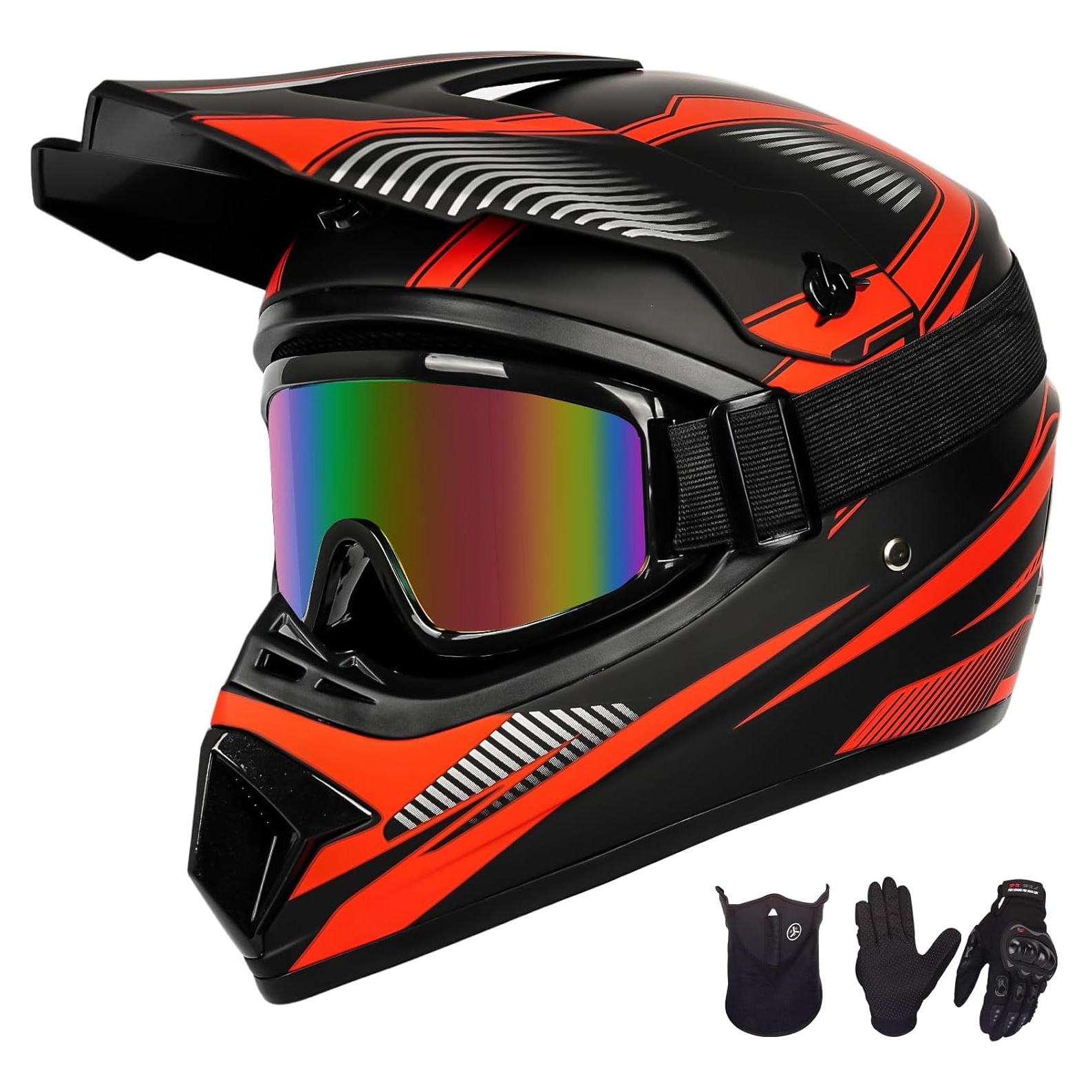 Casco Motocross Juvenil Yesmotor Rojo Talla S