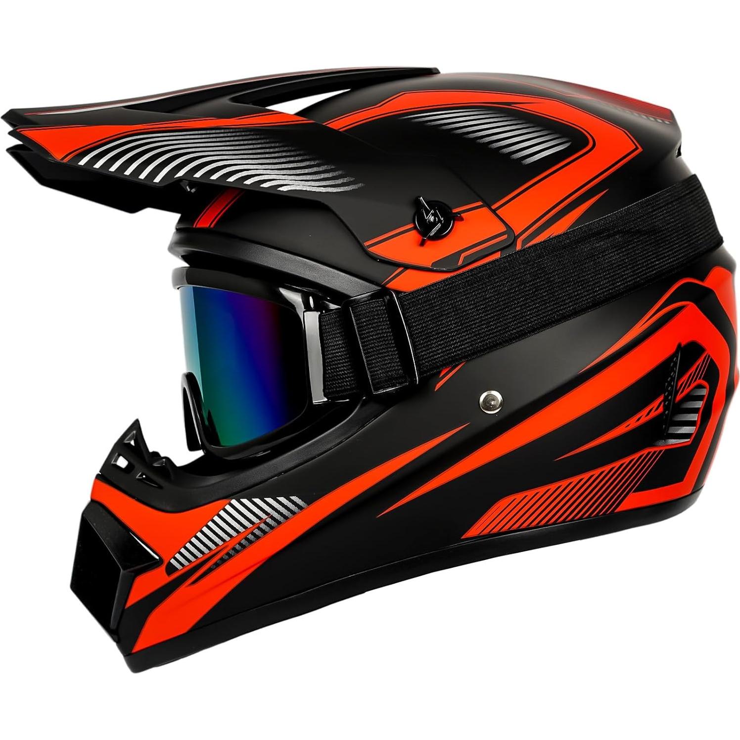 Casco Motocross Juvenil Yesmotor Rojo Talla S