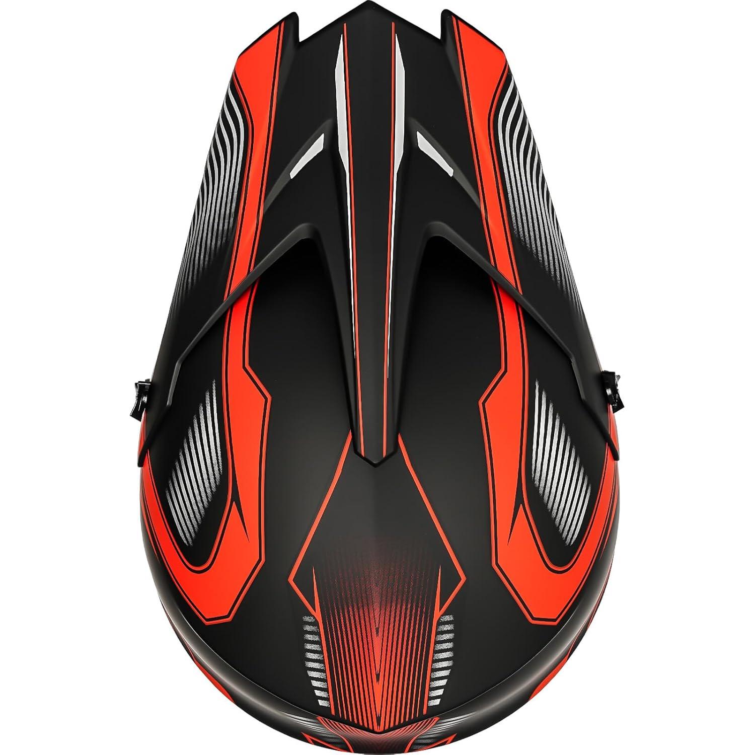 Casco Motocross Juvenil Yesmotor Rojo Talla S