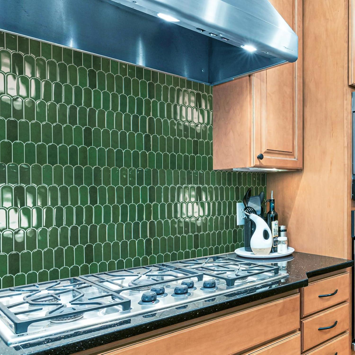 Azulejos Autoadhesivos Art3d 10 Hojas 30.48cm Mármol Verde