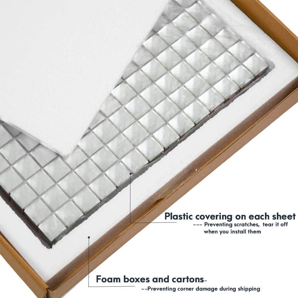 Azulejo de Espejo Autoadhesivo Diflart 5 Hojas 20x20 mm