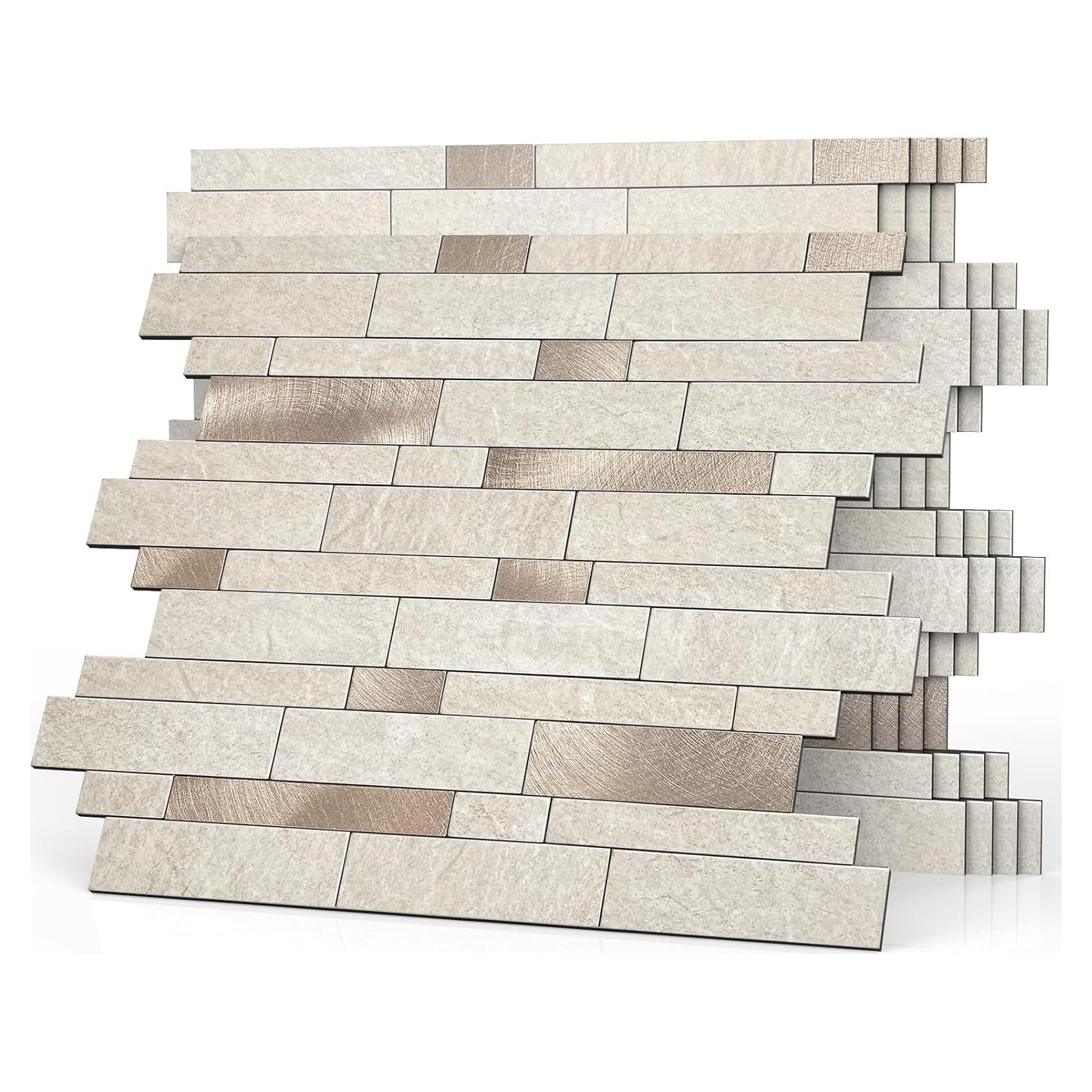 Azulejos Autoadhesivos BeNice 5 Hojas Beige Rústico 0.32 m²