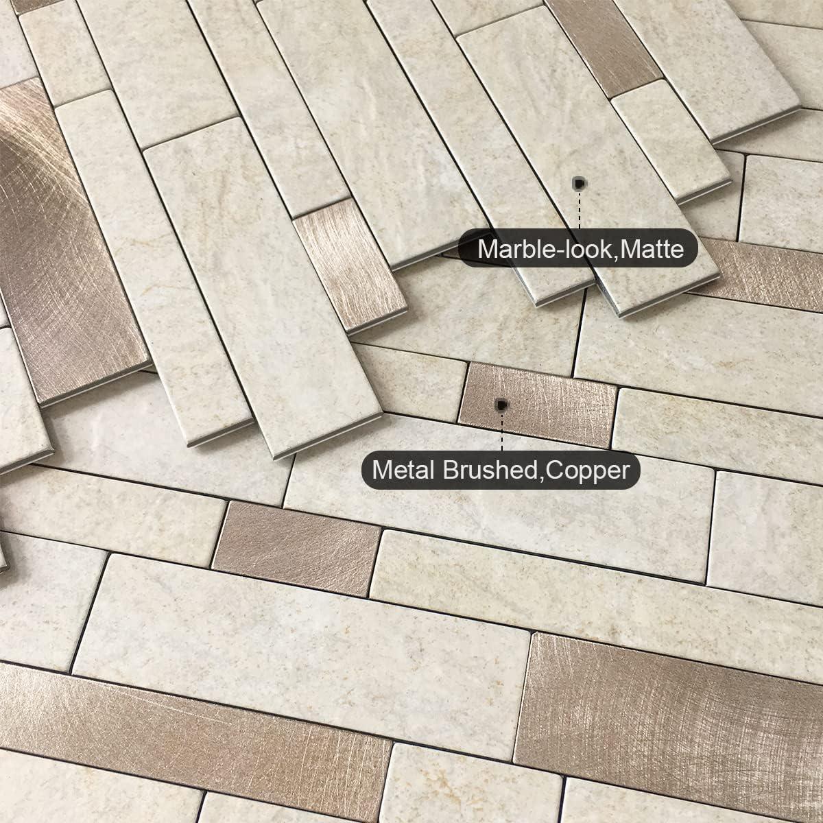 Azulejos Autoadhesivos BeNice 5 Hojas Beige Rústico 0.32 m²