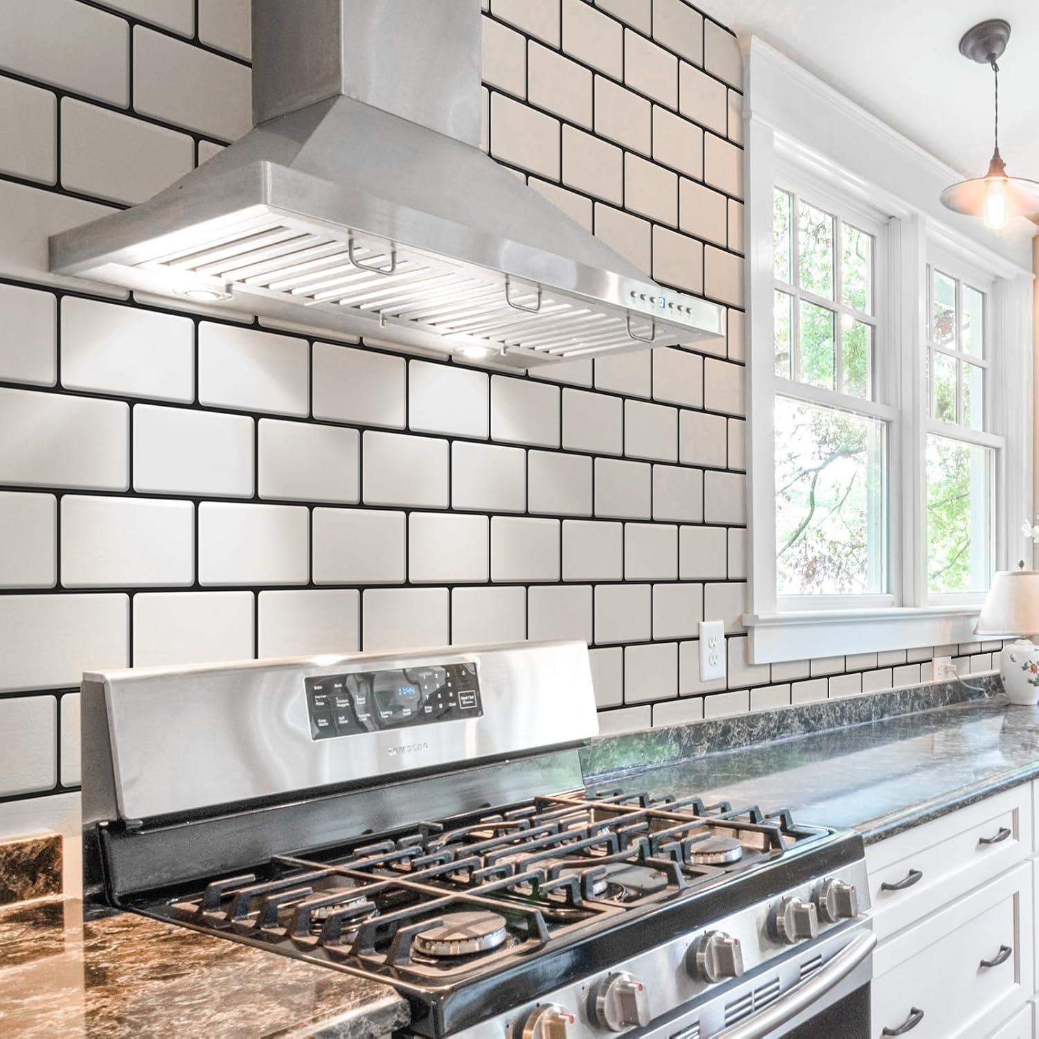 Azulejos Autoadhesivos Art3d 10 Piezas 32x27 cm Blanco