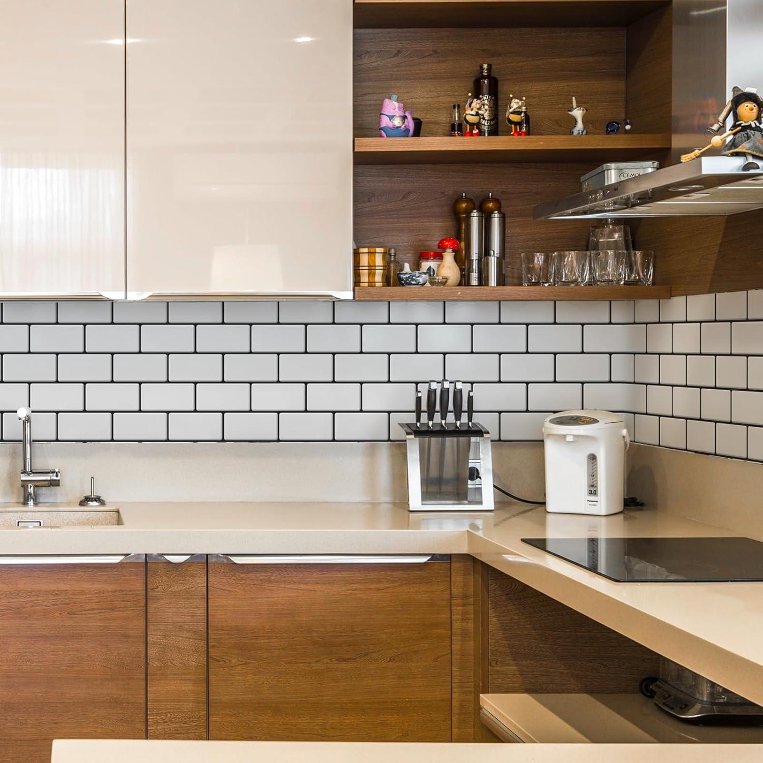 Azulejos Autoadhesivos Art3d 10 Piezas 32x27 cm Blanco