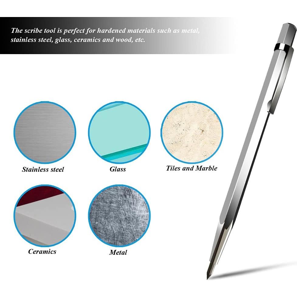 Pluma de Grabado DUMEALAGR Punta Carburo Tungsteno Plata