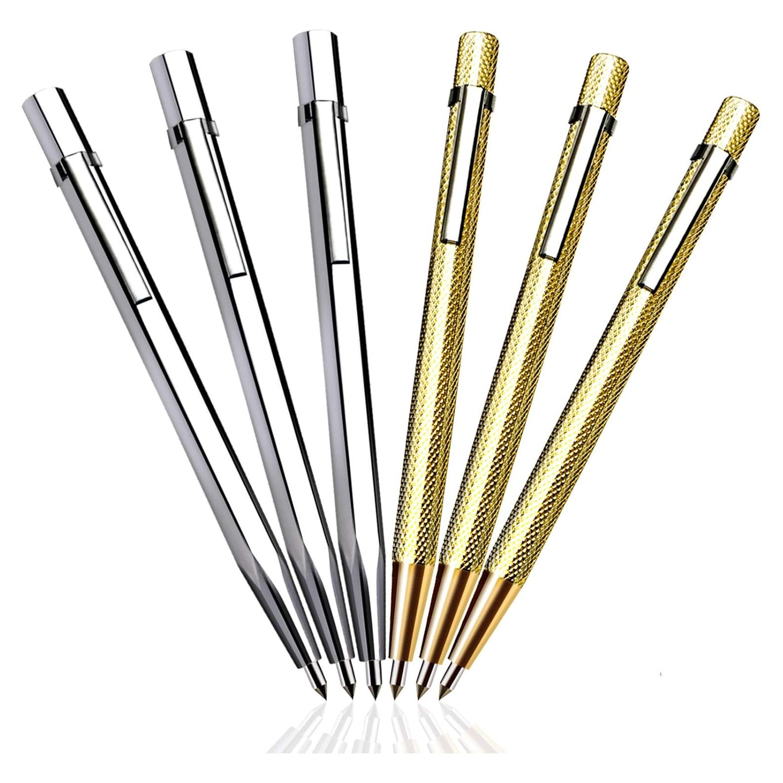 Bolígrafo de Grabado AVIDE con Punta de Carburo - 6 Piezas