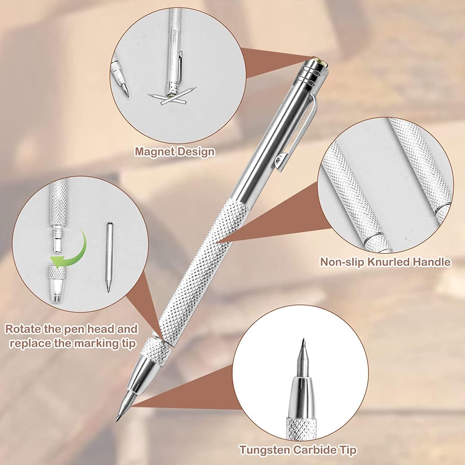 Bolígrafo de Grabado HINGTAI 4 Pcs Carburo de Tungsteno