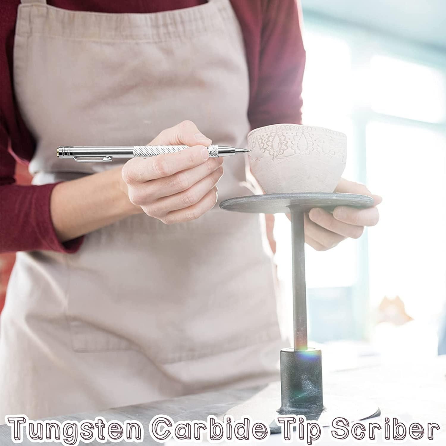 Bolígrafo de Grabado HINGTAI 4 Pcs Carburo de Tungsteno