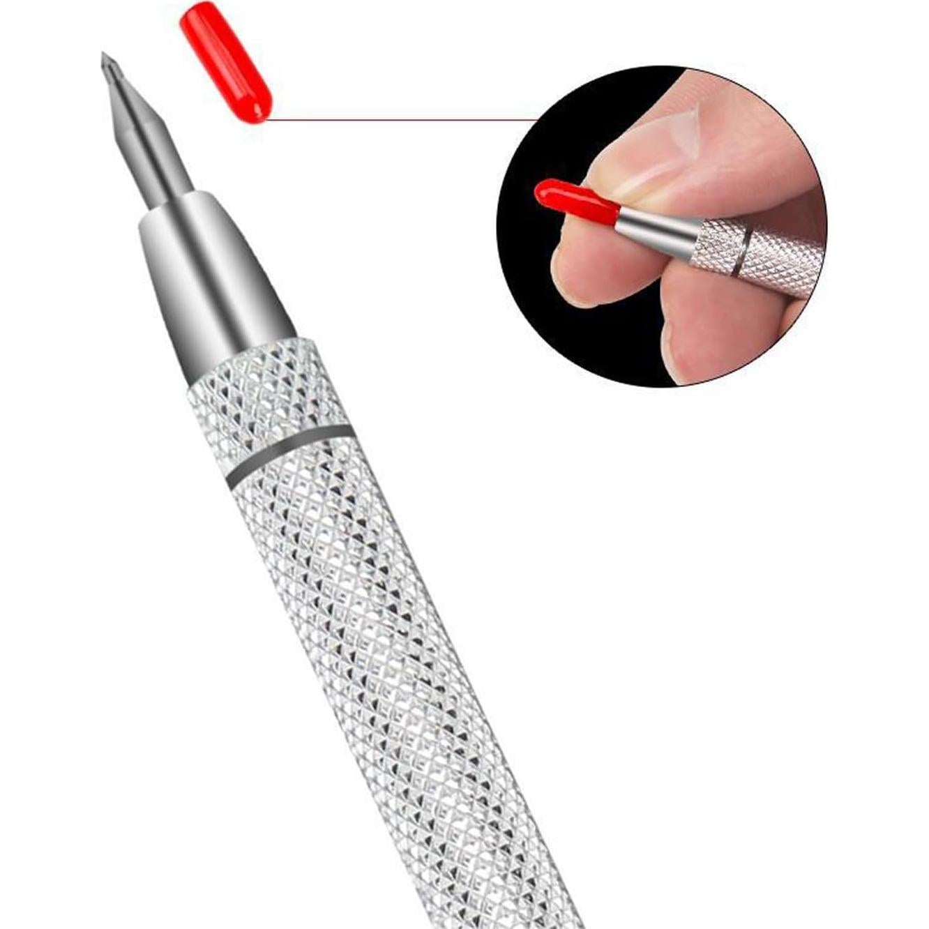 2 Piezas Scriber de Carburo de Tungsteno IMEIJU con 12 Puntas