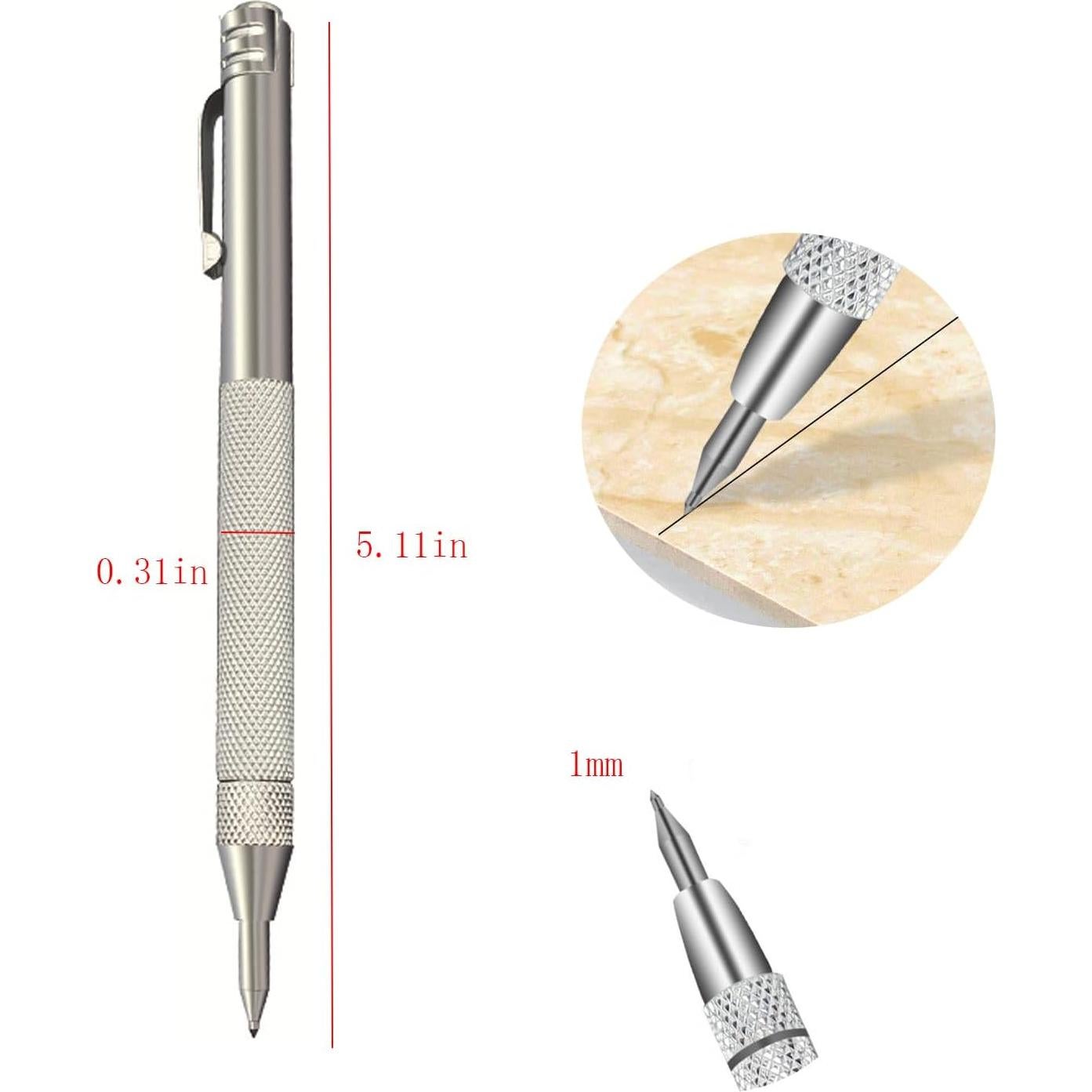 2 Piezas Scriber de Carburo de Tungsteno IMEIJU con 12 Puntas