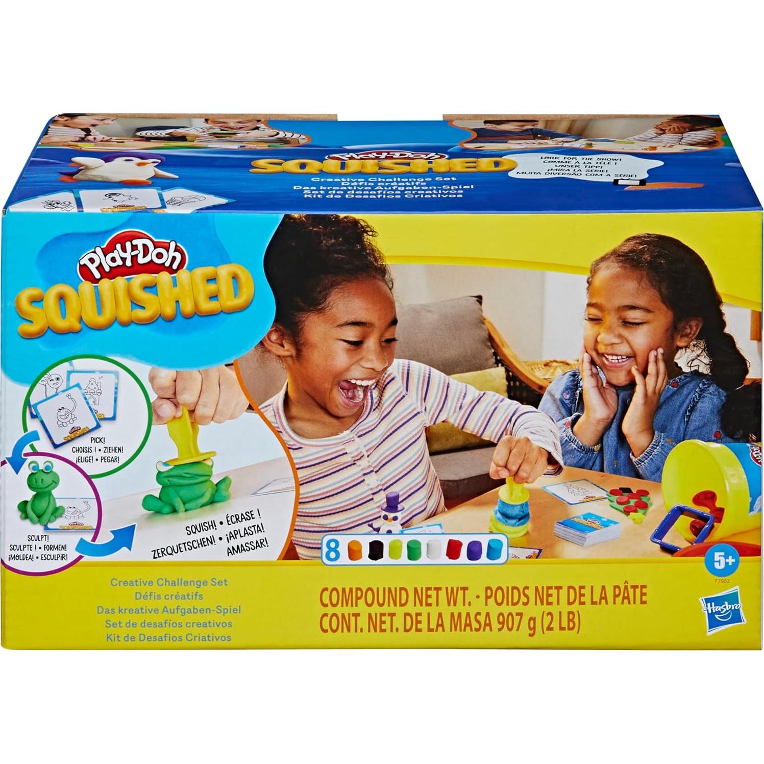 Juego de Desafío Creativo Play-Doh Squished con 30 Tarjetas