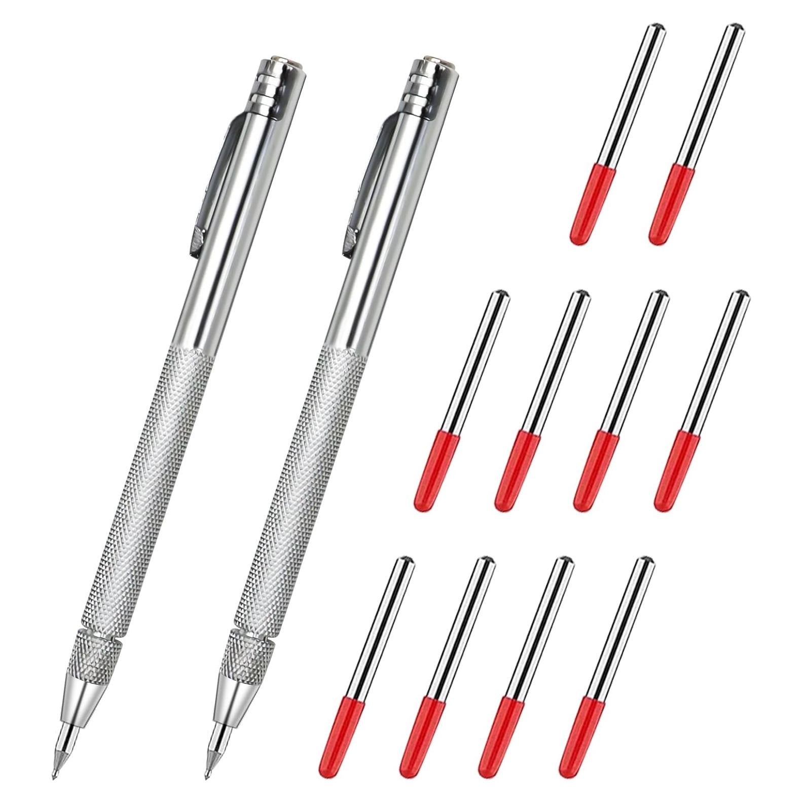 2 Scribes de Carburo de Tungsteno Bcautay con 10 Puntas Reemplazo