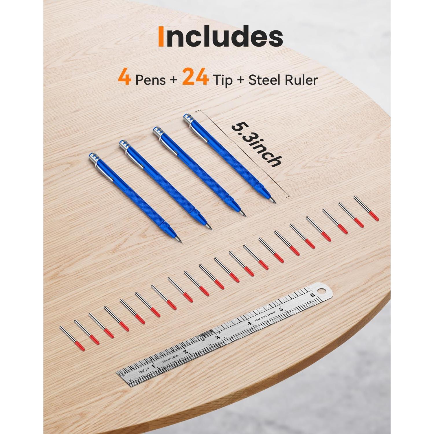 Grapador de Carburo de Tungsteno Genérico Azul - Paquete de 4