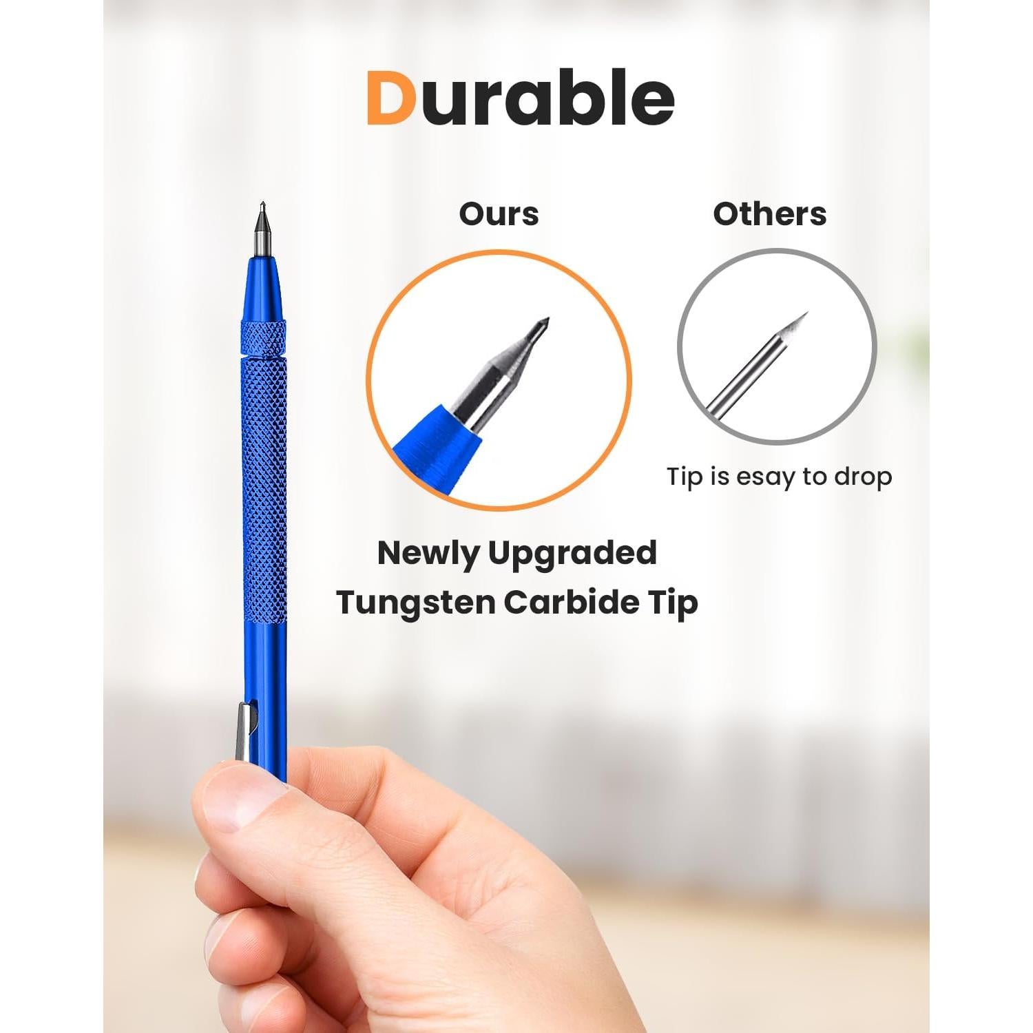 Grapador de Carburo de Tungsteno Genérico Azul - Paquete de 4