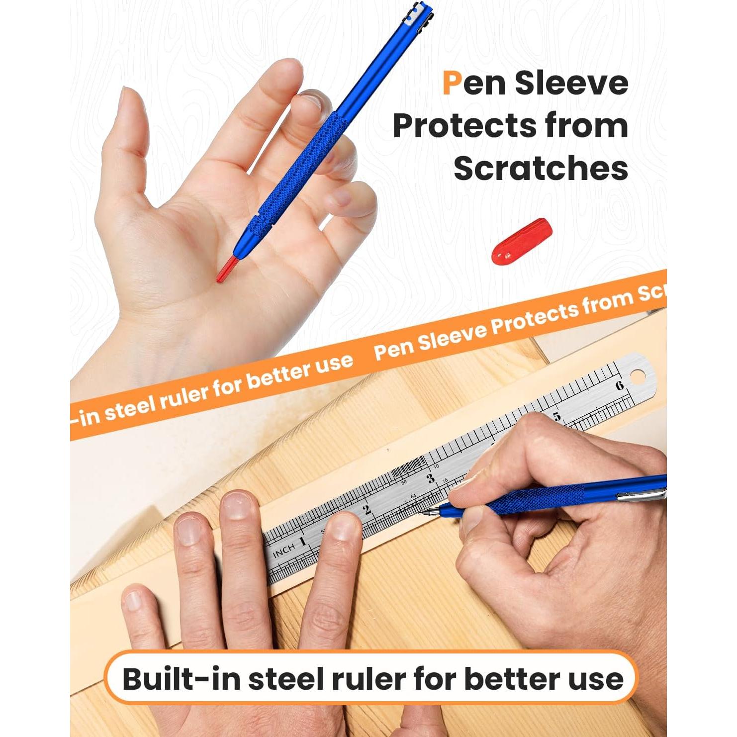 Grapador de Carburo de Tungsteno Genérico Azul - Paquete de 4