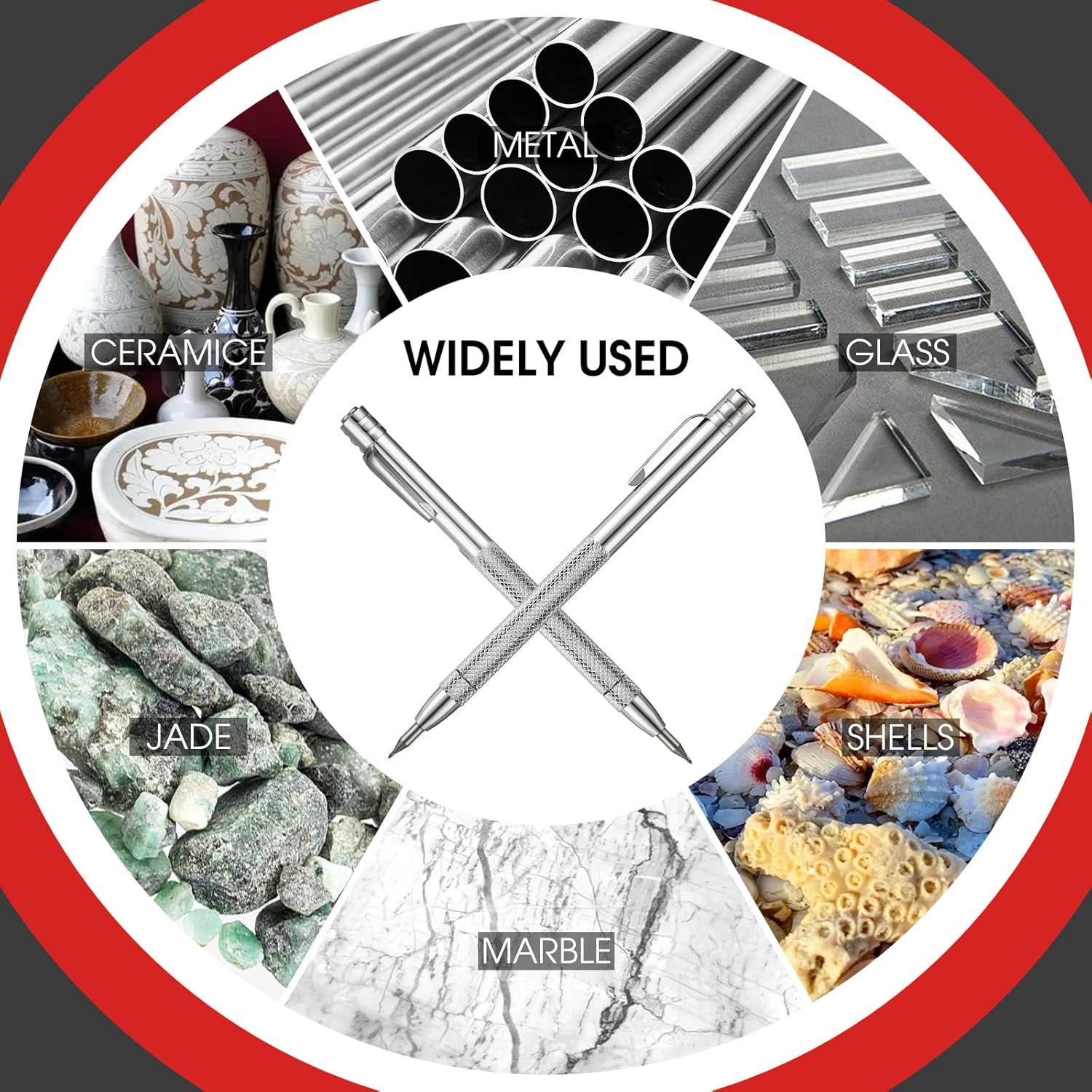 Ctosree 6 Bolígrafos Scribe Carburo Tungsteno + 30 Puntas Reemplazo