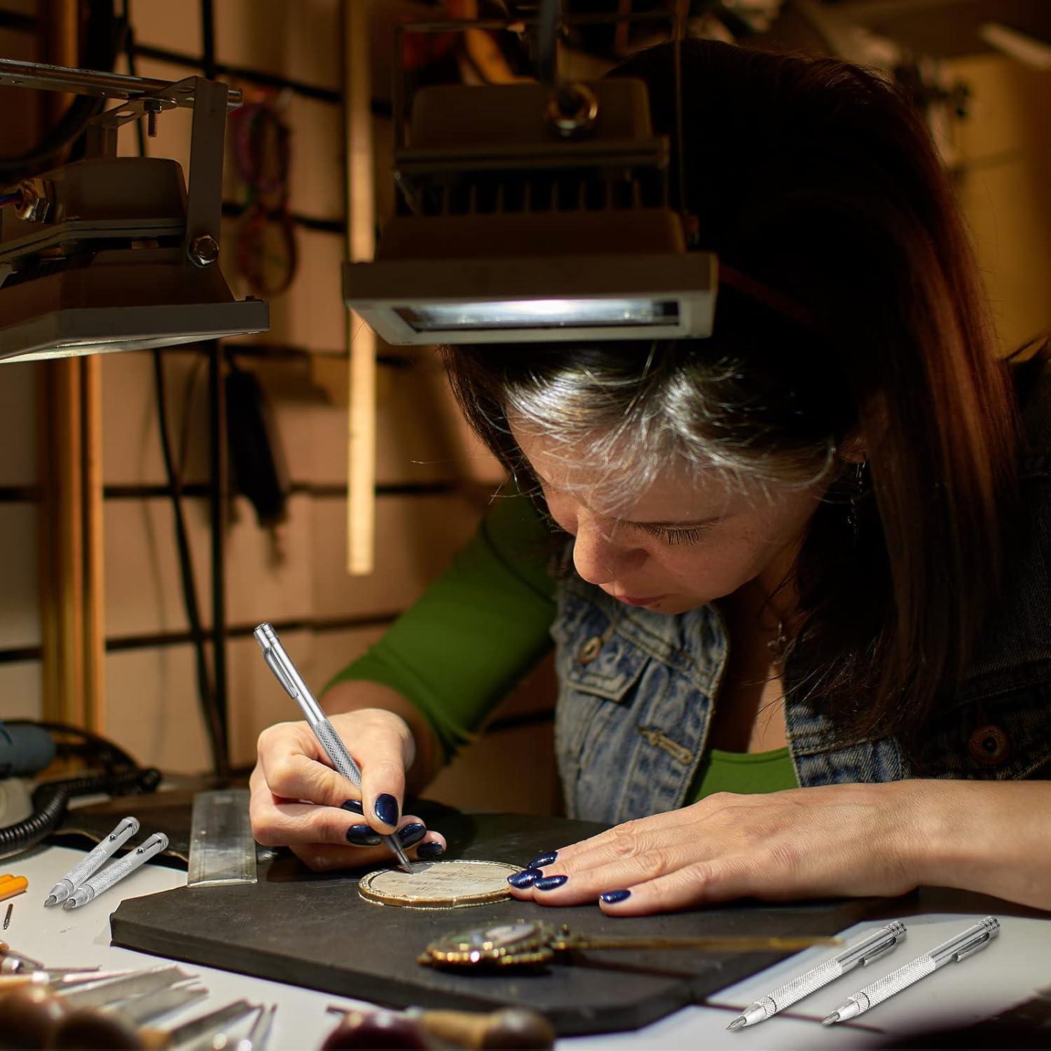 Ctosree 6 Bolígrafos Scribe Carburo Tungsteno + 30 Puntas Reemplazo