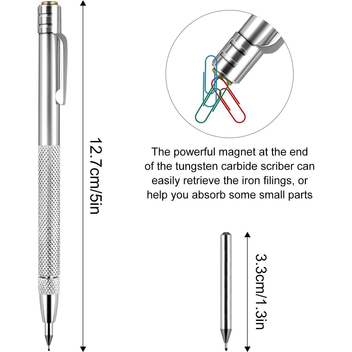 Scriber de Carburo de Tungsteno WXJ13 - 2 Paquetes con 10 Puntas
