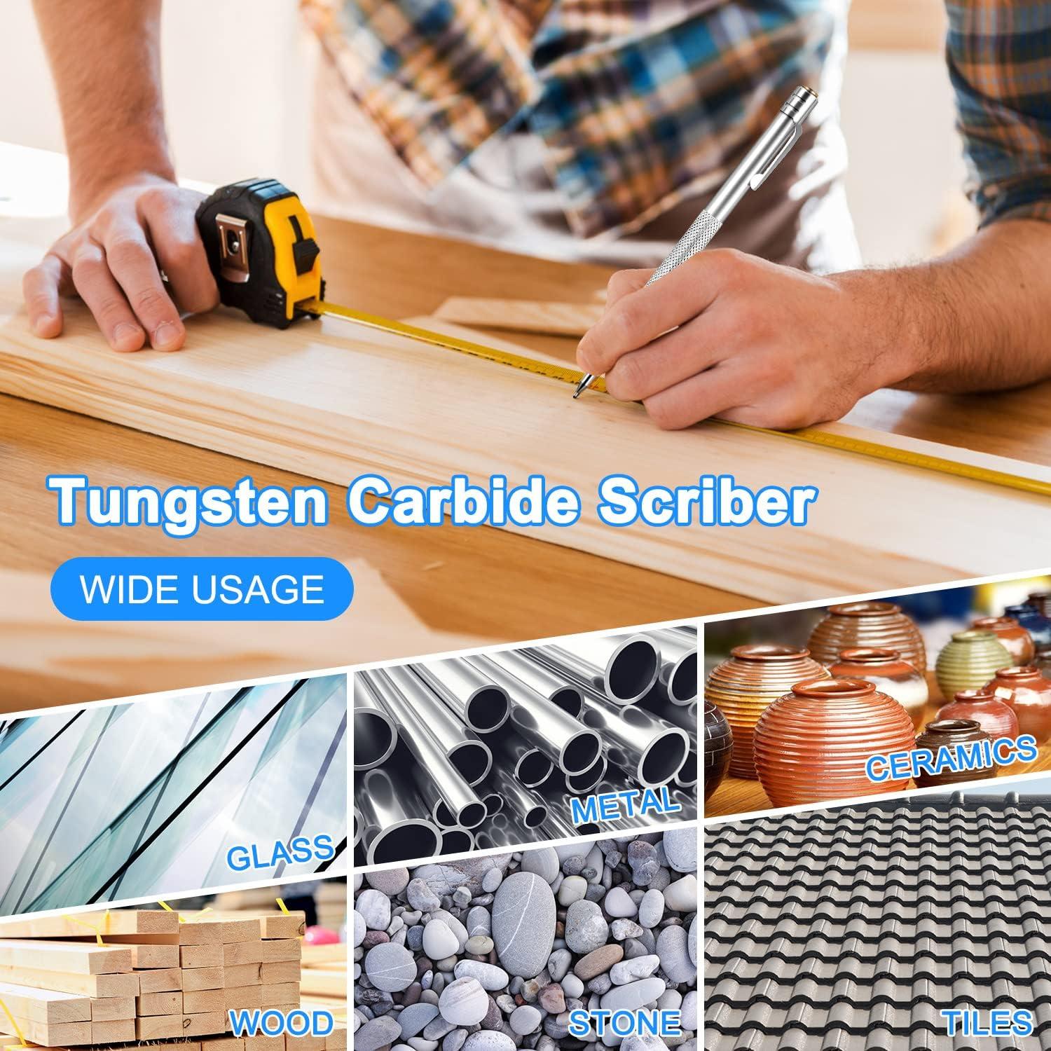 Scriber de Carburo de Tungsteno WXJ13 - 2 Paquetes con 10 Puntas