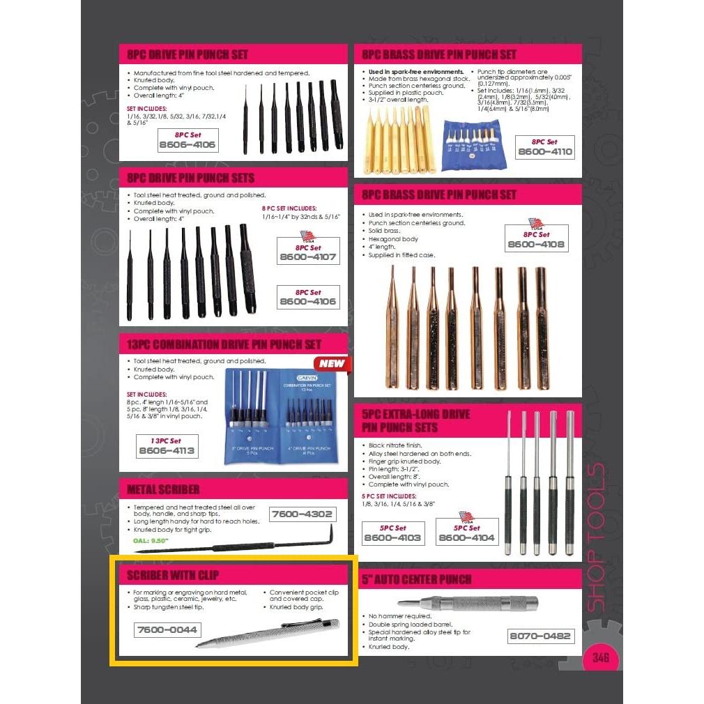 Scriber Punta de Tungsteno HHIP 7600-0044 con Clip