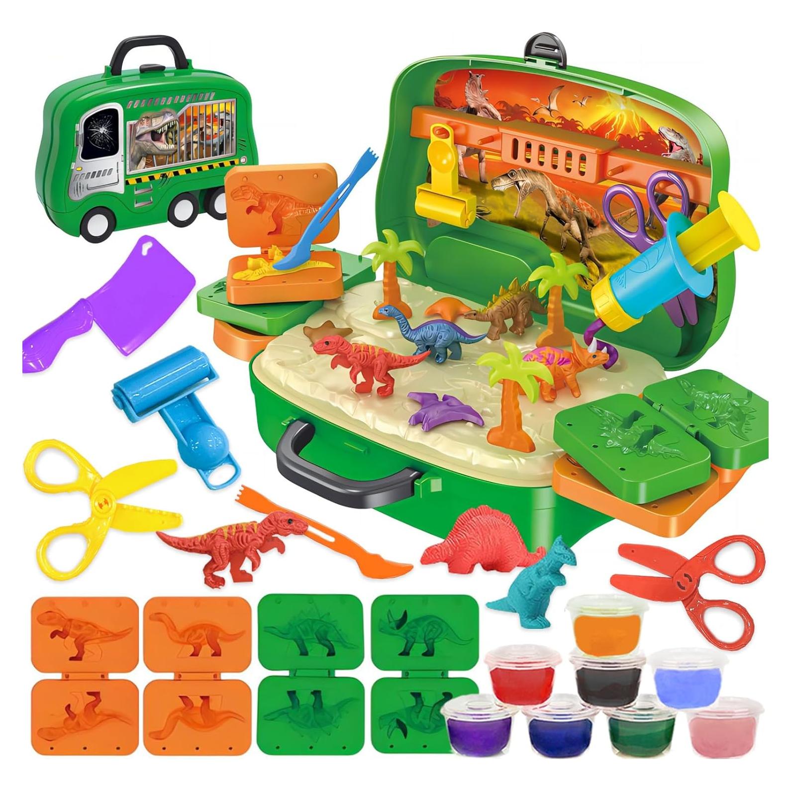 Juego de Herramientas de Masa Dinosaurio Crelloci 26 Piezas