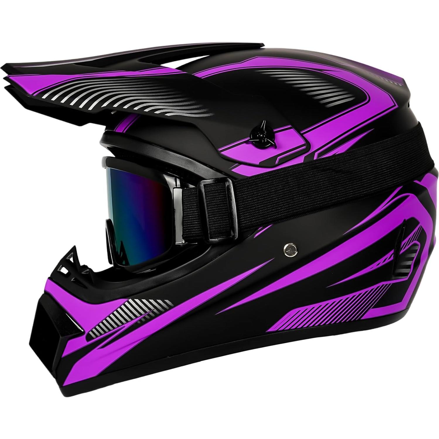 Casco Motocross Juvenil Yesmotor L Guantes Gafas Máscara