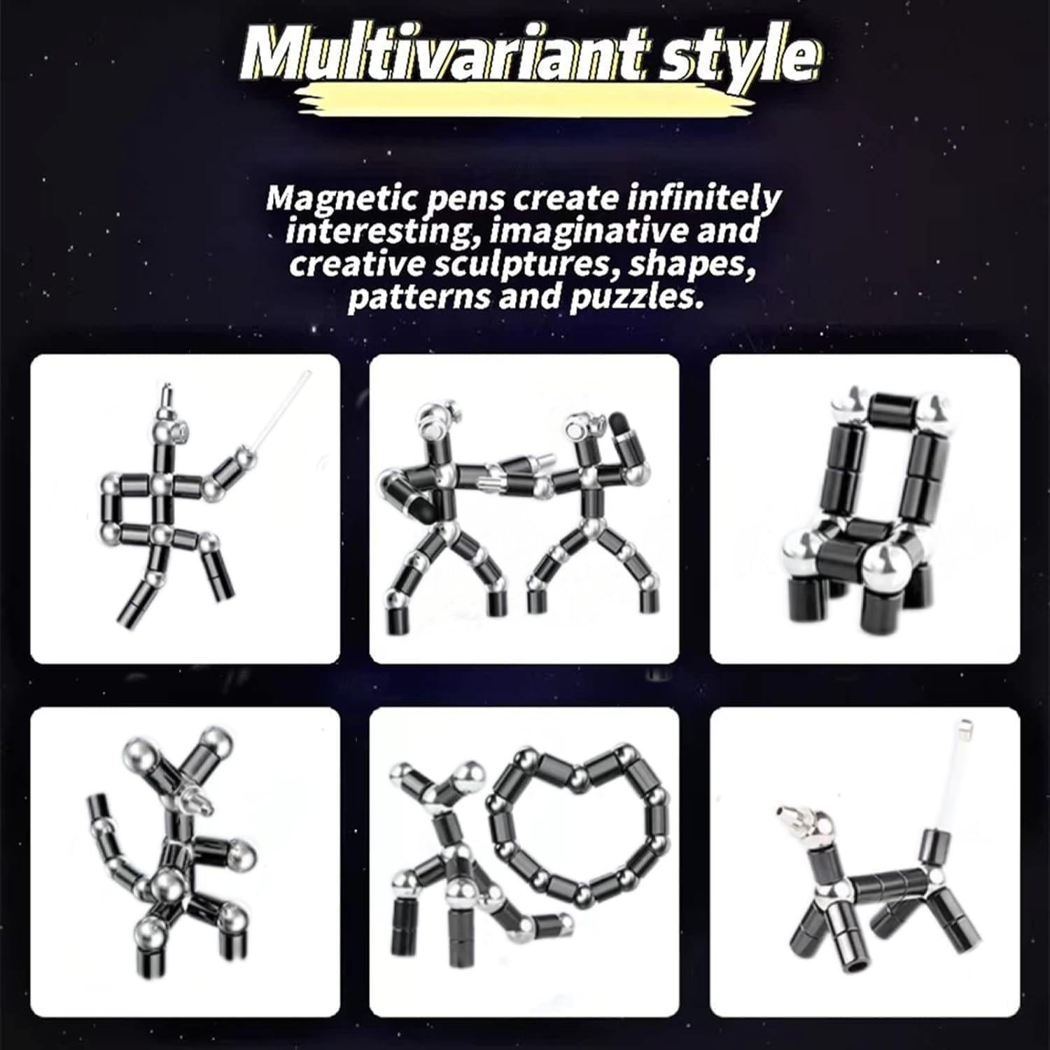 Bolígrafo Magnético Multifuncional AYXXZJD Negro - Descompresor